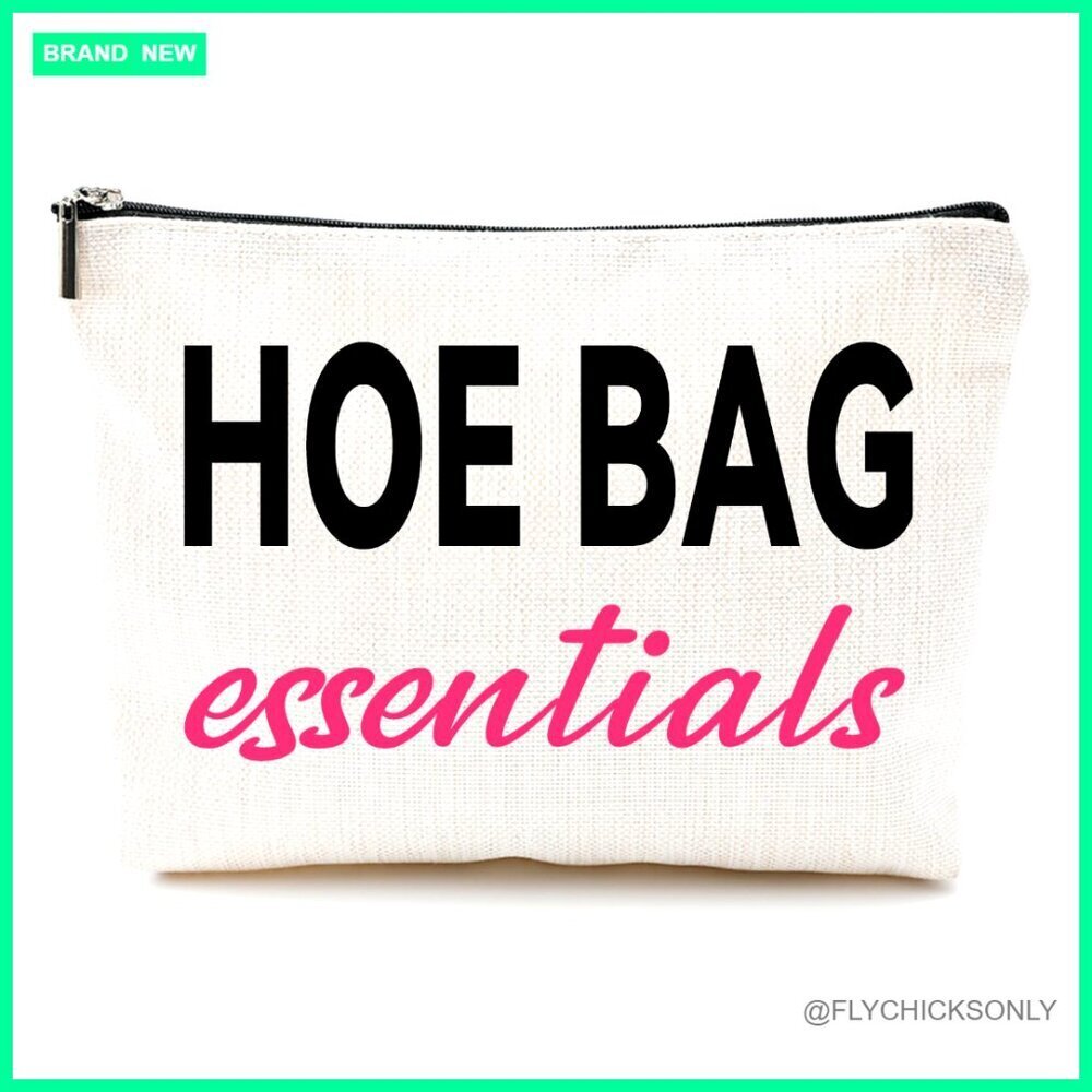 Large Water-Resistant Linen Cosmetic Bag for Travel Makeup Essentials